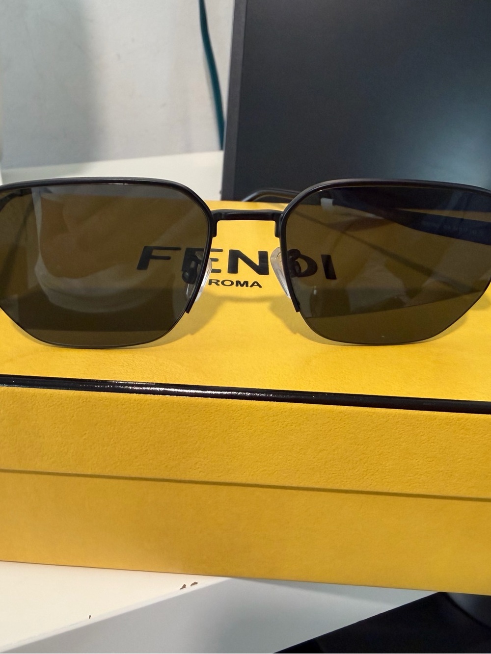 Fendi Unisex Black Sunglasses